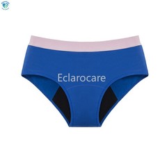 Contrasting-Color Cotton Menstrual Underwear Leak-Proof Period Underwear Girls