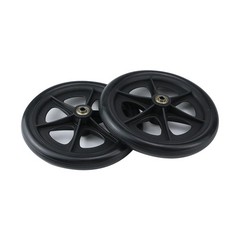Crapyt 2 PCS Walker Wheels Replacement Drive 7.87 inches, Black