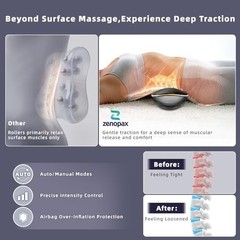 4-in-1 Electric Lumbar Traction Device – Adjustable Back Massager for Pain Relie