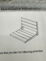 440lbs Folding Oak Shower Seat 16″ Wall Mounted Shower Bench Rust-proof Chair