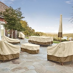 Veranda Water-Resistant 26 Inch Square Patio Ottoman/Side 26″L x 26″W x 17″H