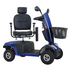 4 Wheel Mobility Scooter 800W All Terrain Electric Scooter Swivel Seat Blue NEW