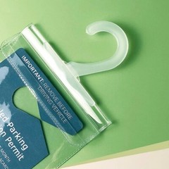 2x Handicap Parking Permit Placard Protector Cover Hanger Car Holder Hang Sleeve