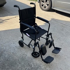 Medline Excel Steel Transport Chair.MDS808200B 250lbs. Black