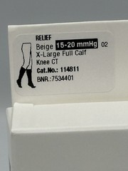Jobst compression socks 15-20 xl closed toe knee high 114811 Beige new in box