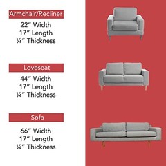LAMINET Deluxe Adjustable Furniture Fix Sagging Cushion Seat Savers (66″ Wide,