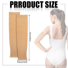 2 Pairs Full Forearm Tattoo Cover up Compression Sleeves Band Concealer Support