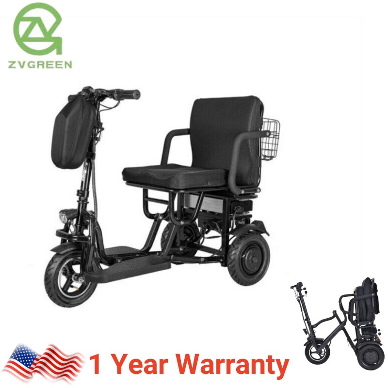 Double Motor 700W 3-Wheels Folding Electric Mobility Scooter Portable Scooter