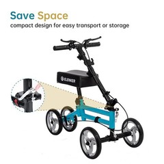 Deluxe Medical Aid Knee Scooter Steerable Knee Walker Wheelchair Stand up Knee