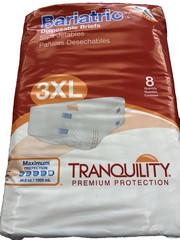 Tranquility Bariatric Briefs | 3XL | Maximum Protection | 8 Count | 1 Pack