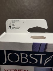 JOBST Men Casual 20-30 mmHg Compression Socks Black Large Full Calf Closed Toe