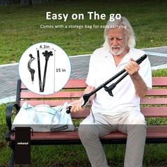 REHAND Adjustable Walking Cane for Seniors Adults – Ergonomic Anti-Slip Grip