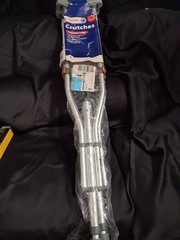 Walgreens Adjustable Height Standard Crutches, Aluminum Silver, 300 lb Cap