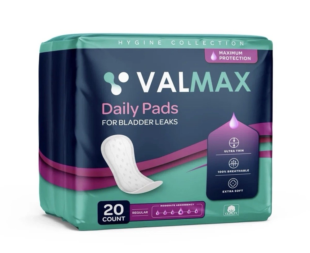 Valmax Daily Pad Regular Size Moderate Absorbency 20 per pack