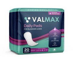 Valmax Daily Pad Regular Size Moderate Absorbency 20 per pack
