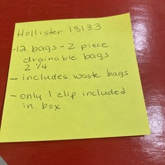 12 Bags Hollister Ostomy 18133 Drainable Pouch 2 1/4″ – 10 Waste Bags/1 Clip**
