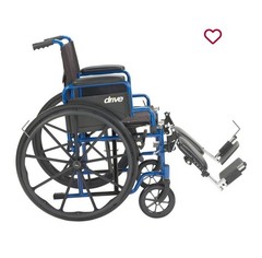 Blue Streak Wheelchair with Flip Back Desk Arms, 18 in. Seat and Swing Away Foot