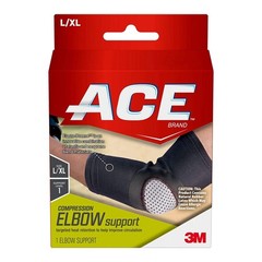 ACE Elbow Compression Support: L / XL (Black)