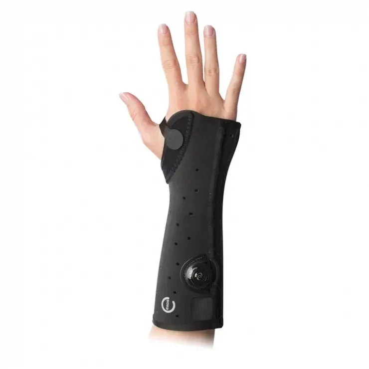 Exos Short Arm Fracture Brace w/ Open Thumb, Right Black XL