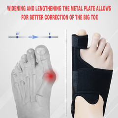 MOONSMILE 1 Pair Foot Bunion Corrector for Women & Men, Night One Size, Black