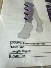 JOBST FarrowWrap Strong Compression Device 30-40 mmHg Legpiece, Tan, MD Regular