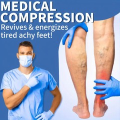 15-20mmHg Graduated Compression Support Socks Knee High Men Women S~XL (3 Pairs)