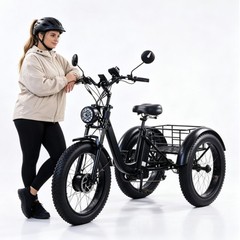 Daibot 24″ Fat Tire Mobility Trike 750W Adult All Terrain Cargo Shopping Scooter