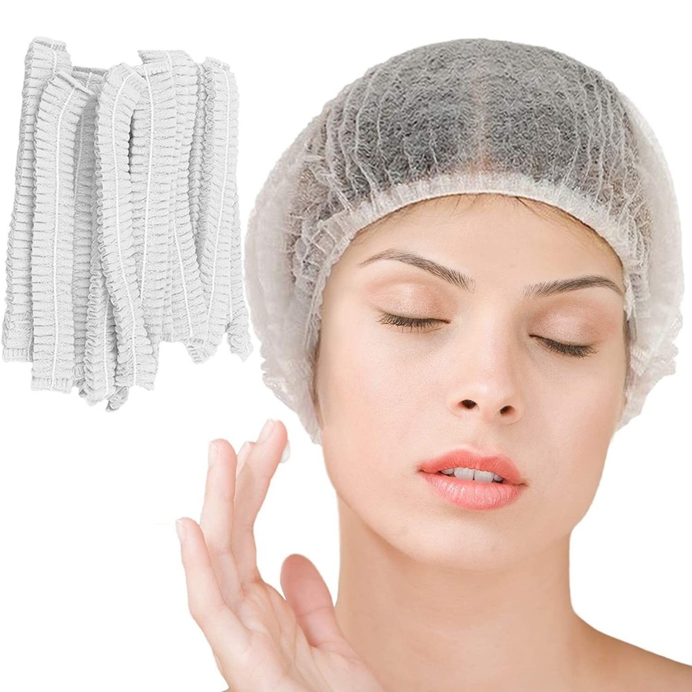 Global Industrial Polypropylene Bouffant Cap 21″ White 100/Bag