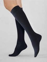 Women’s Soft Combed Cotton Knee Medium-Large Assorted Black Gray Navy Blue