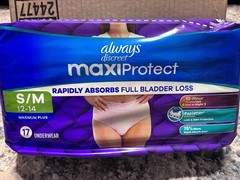 Always Discreet maxiProtect Incontinence Pants Maximum Plus S/M RapidDry 17 ct