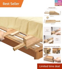Mattress Lifter & Bed Maker Tool Set, Acacia Wood 2-Piece Tool for Lifting Ma…