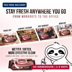 Body Wipes for Adults, Extra Large Wet Wipes, No Rinse Bathing Wipes, Disposable