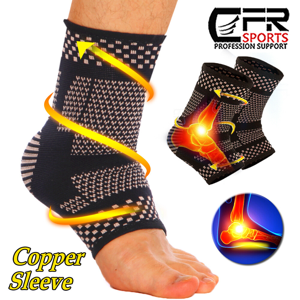 COPPER Plantar Fasciitis Arch Support Compression Ankle Heel feet Brace Sock HG