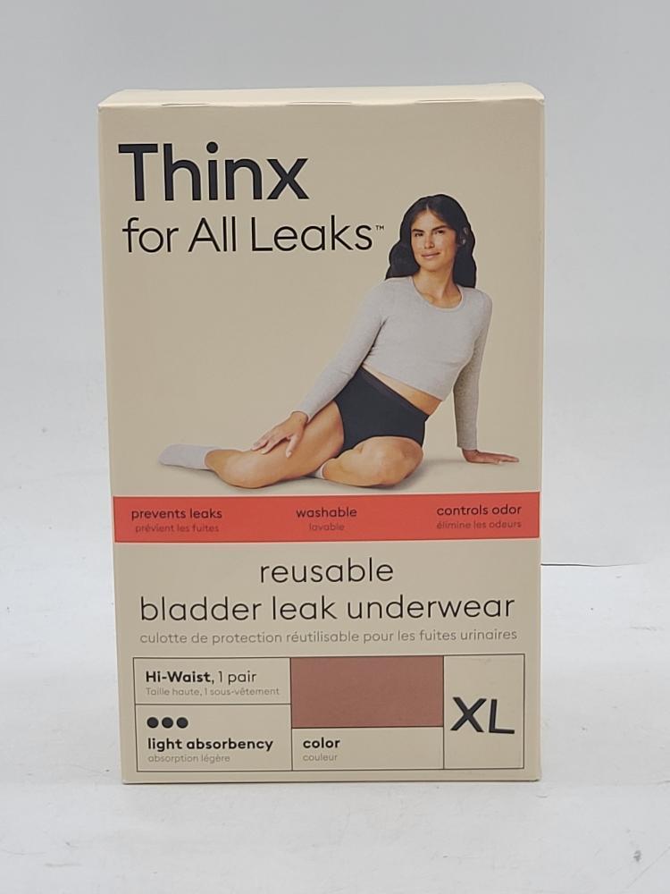 Thinx For All Light Absorbency Hi-Waist Bladder Leak Underwear XL Desert Rose