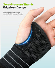 Carpal Tunnel Wrist Brace – Ergonomic Night Support with 3 Metal Splints for Art