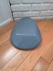 Vintage Blue speckled Porcelain Enamel Metal Bed Pan Primitive Decor Enamelware