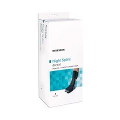 McKesson Black Dorsal Night Splint LargeX-Large Hook and Loop for the Foot