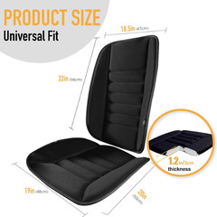 Kingphenix Car Seat Cushion with Back Support Pillow: Enhanced Comfort Memory Fo