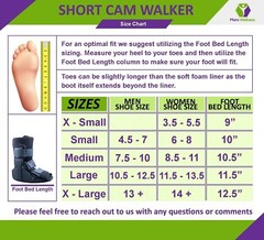MARS Wellness Polymer Short Cam Walker Boot Fracture Sprained Ankle/Foot XS