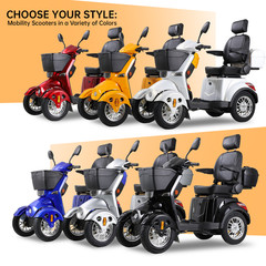 800W 4-Wheel Power Mobility Scooter Heavy Duty All-Terrain Electric Scooter