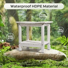 Shower Chair for Inside Shower, 18.5 Inch HDPE Waterproof Shower Stool, White