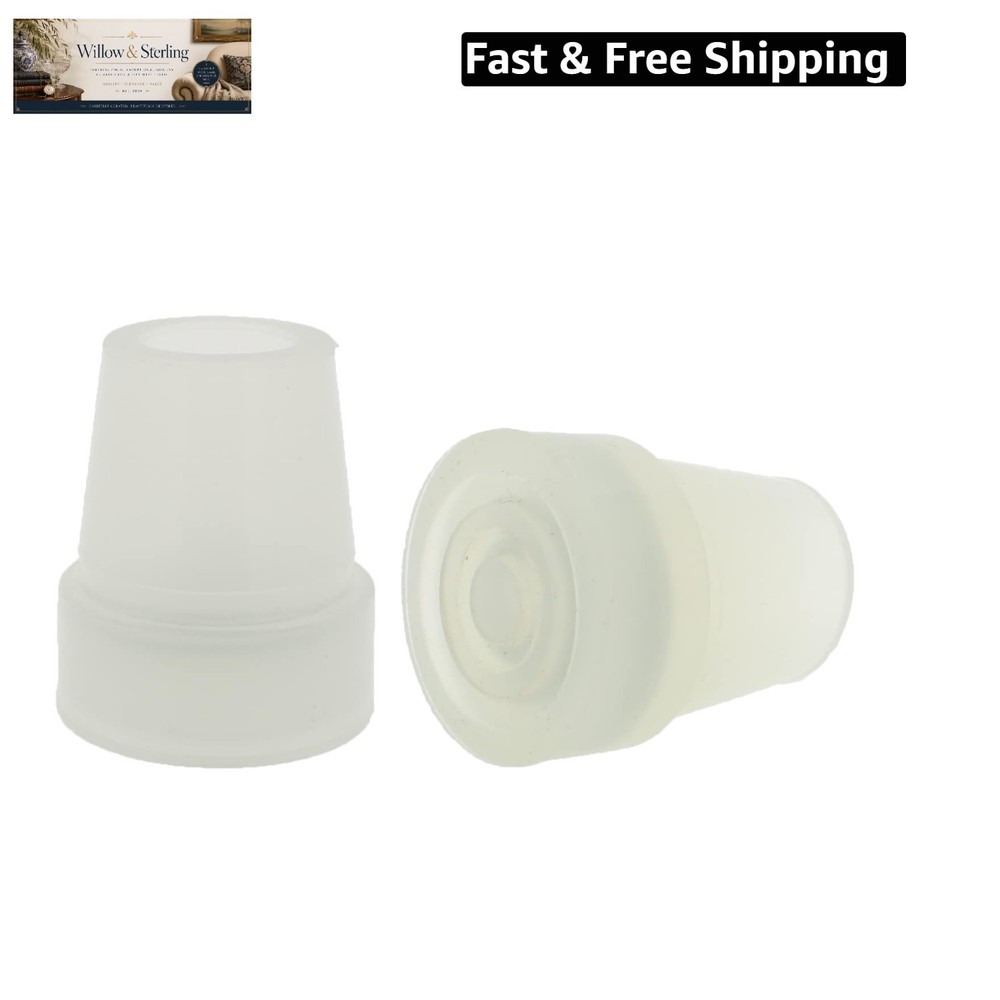 2 Pcs: 3/4″ 19mm Glow in The Dark Rubber Tips Ferrules for Walking Canes – Wh…