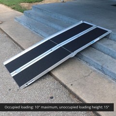 Titan Ramps 5′ Multi-Fold Aluminum Wheelchair Ramp – 600 lb. Capacity