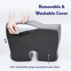 Cushion Lab Patented Pressure Relief Seat Cushion for Long Sitting Hours Black