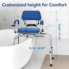 Loyoda Sliding Shower Chair Tub Transfer Bench Swivel