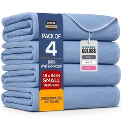 Utopia Bedding Washable Underpads, Waterproof Reusable Heavy Absorbency…