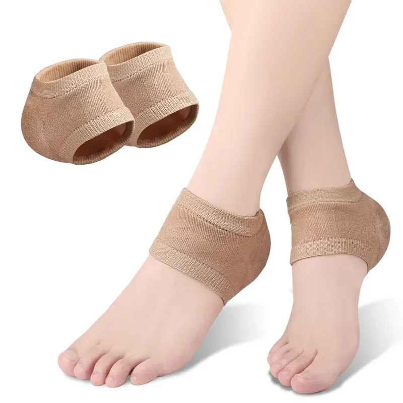 1/4 pairs female men Socks Feet Pads Heels Heel Gel Protective Shock-absorbing I