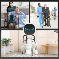 Careboda Portable Lightweight Folding Walker w 5″ Fixed Wheels Adjustable Height