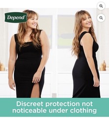 Depend Fresh Protection Incontinence Underwear for Women, Medium 88 Count