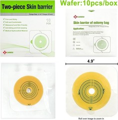 Hydrocolloid Adhesive Skin Barrier – 10 Pack, Non-Woven Comfort for Colostomy